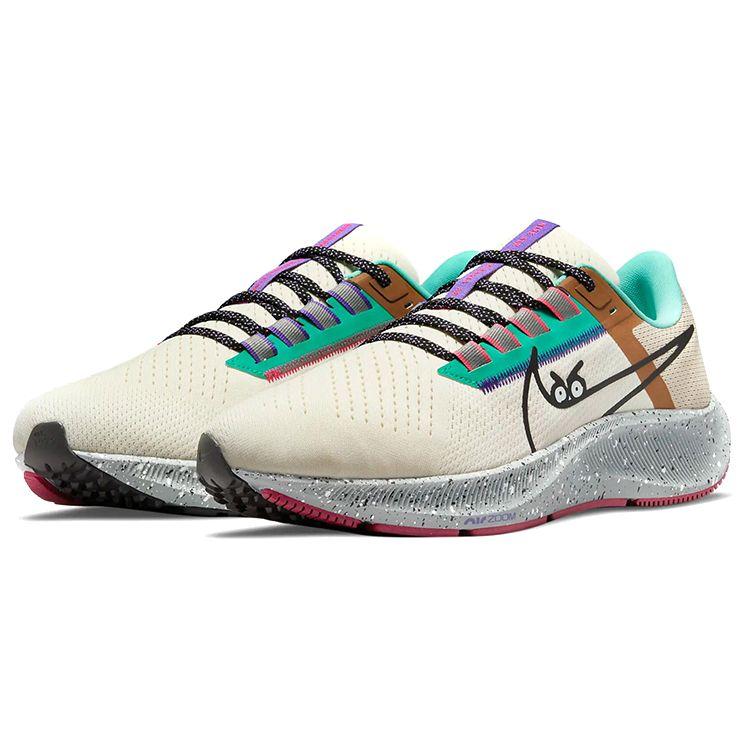 Nike Air Zoom Pegasus 38 Running Club - Sail Unisex Sneakers Brown Light-Smoke-Grey Rattan DO2337-100