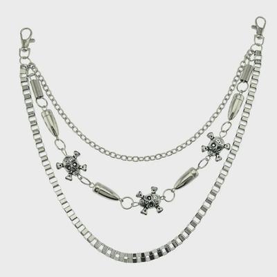 Skull Multi-Layer Hip-Hop Waist Chain: Stylish Bullet Design