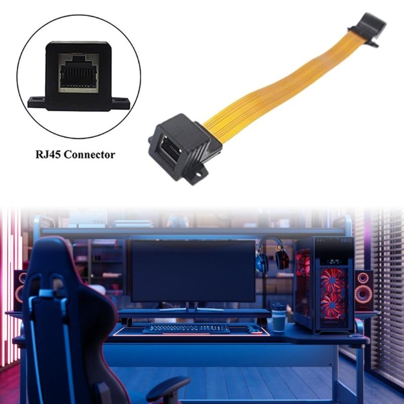 High Speed Cat5 Soft Ribbon Ethernetkabel mit festem Ohr, biegsames Kabel für sichere Wandverlegung & Heimnetzwerk