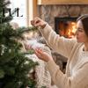 Lightweight Hanging Winter Ornaments 30 Pcs Christmas Snowflake Ornament, White Glitter Foil Tinsel Artificial Snowflakes for Trees Decoration