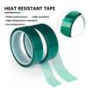 3 Rolls Green PET Film Tape Multiple Widths Heat-Resistant Masking Shielding PCB Solder Plating Insulation Protection Tape