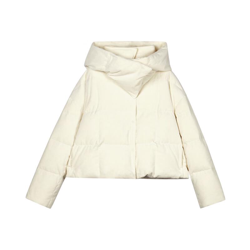 LESS Women's Loose Fit Stand Collar Short Down Jacket