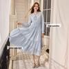 Women's V-Neck Embroidered A-Line Tiered Resort Dress