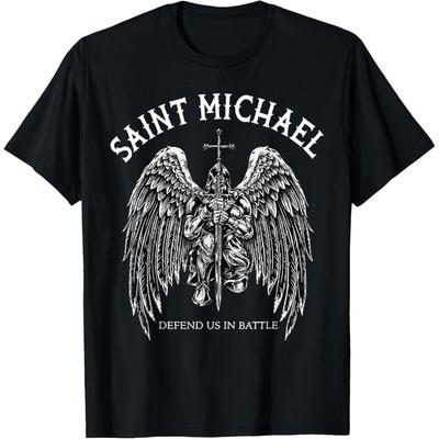 IKYDDY Saint Michael Defend Us In Battle T-Shirt