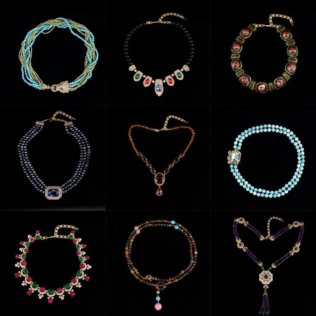 Direktlieferung Mittelalterlicher Vintage Schmuck Nischen Design Französische Retro Schlüsselbein Kette Halskette Halskette Neu