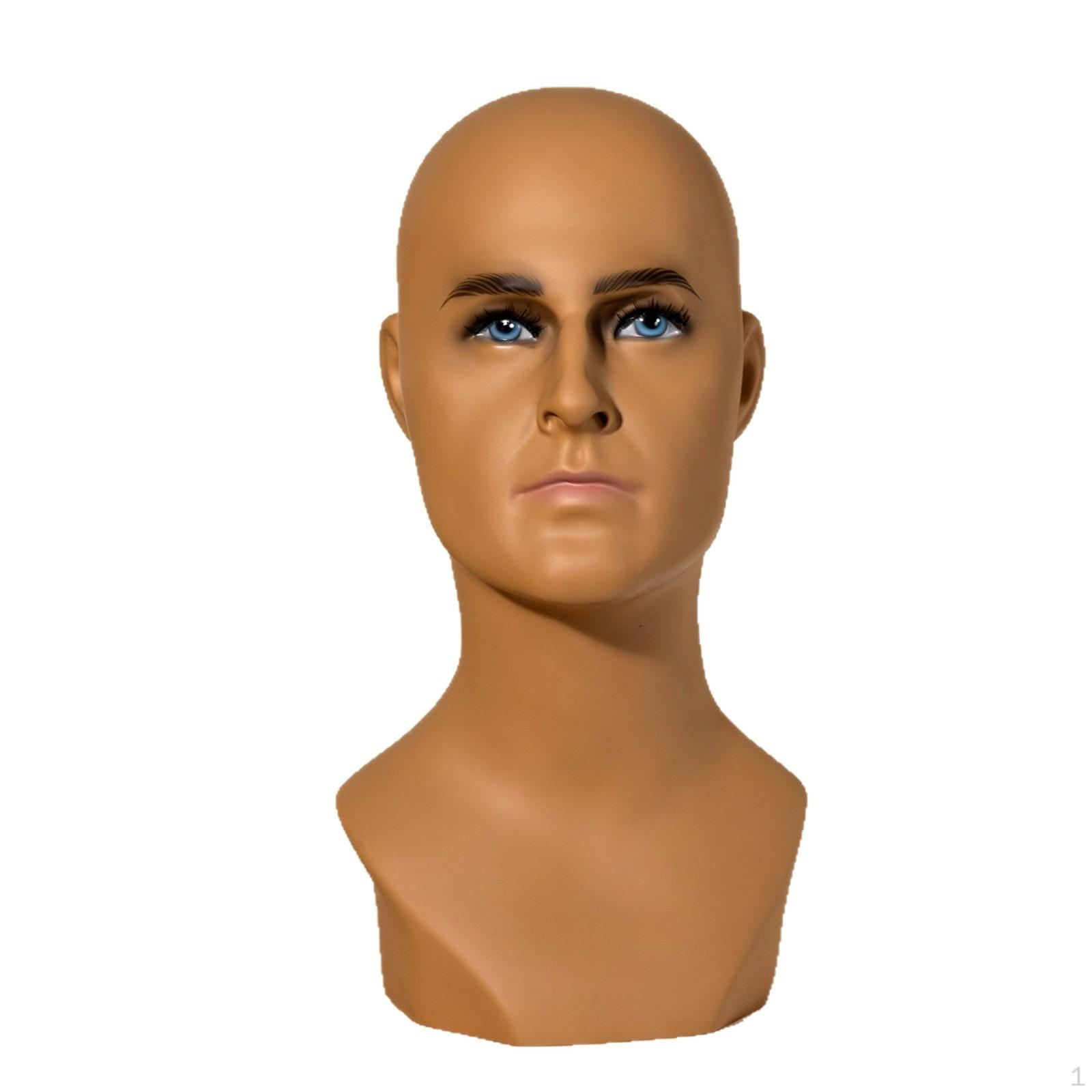 Male Mannequin Head Realistic with Shoulders