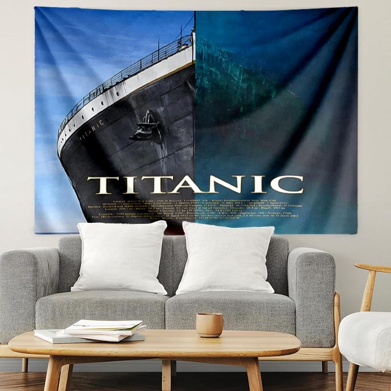 RMS Titanic Print Tapestry, Lightweight Wall Hanging, for Bedroom, Dorm, Living Room, Home Art Decor, Birthday Christmas Gift for Friends