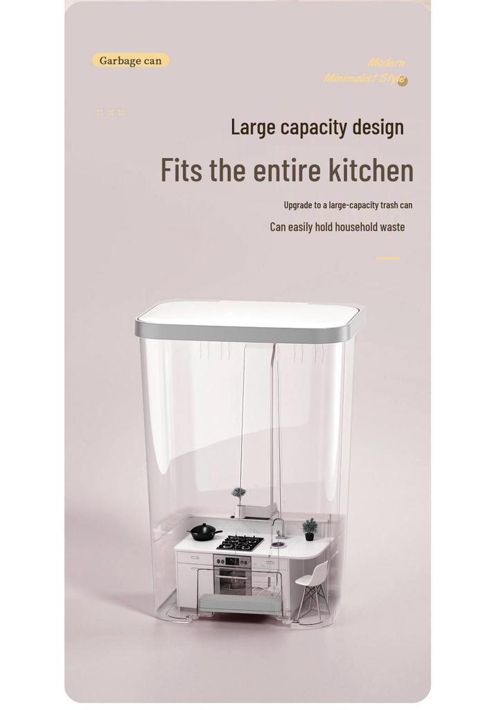 30L Pedal Trash Can with Lid for Home Use