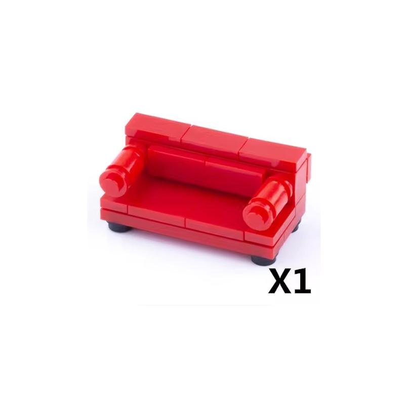 MOC City Stavebnice Scéna Doplňky Nábytek Postel Toaleta Vana Piano TV Pohovka Odpadkový koš Kuchyňské spotřebiče Cihlová hračka S14