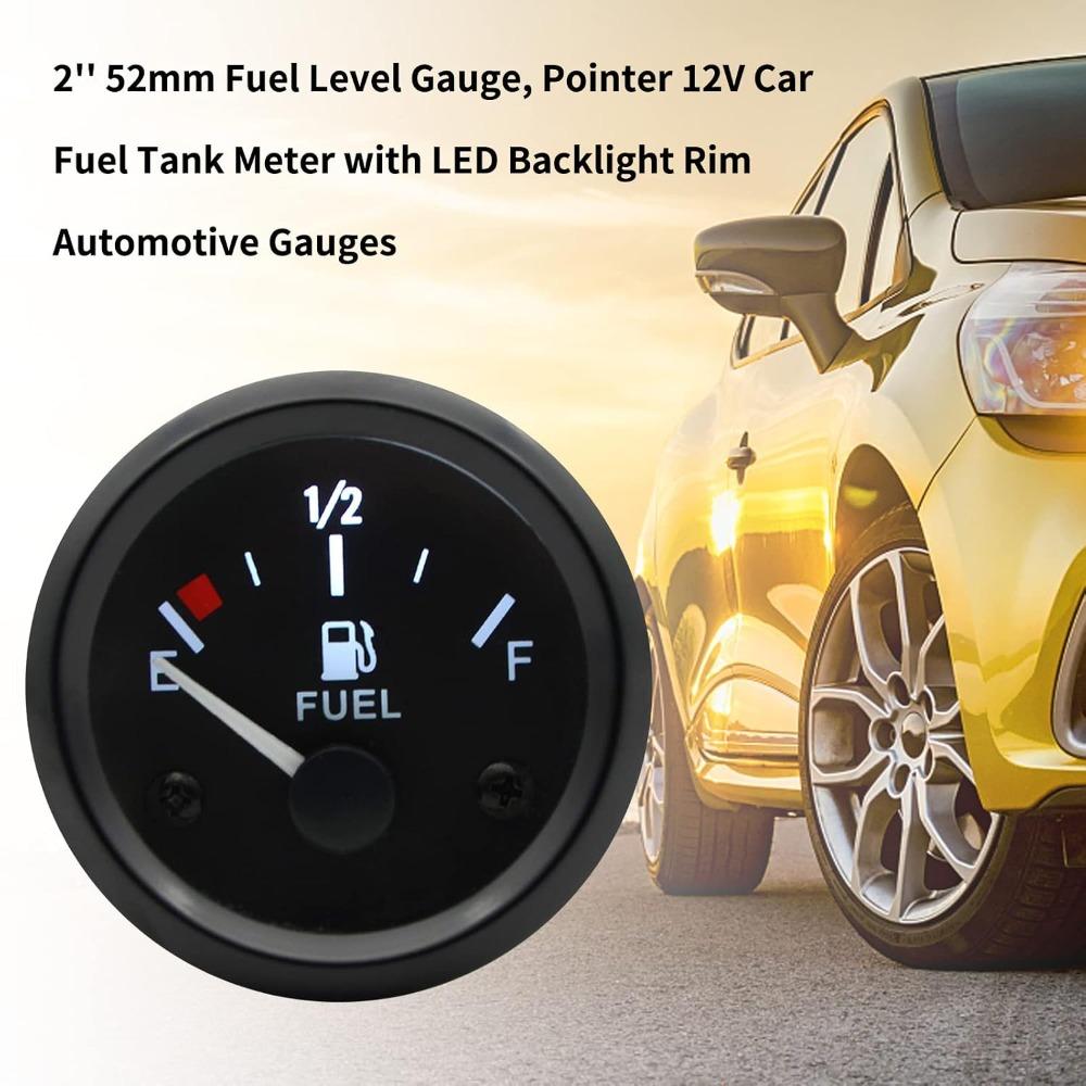 LED Backlight Fuel Tank Meter 52mm Boat Fuel Gauge Waterproof Fuel Level Gauge Boat