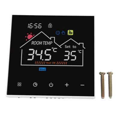 Smart Digital Thermostat LCD Display Color Touchscreen Programmable Thermostat for Hydronic Heating