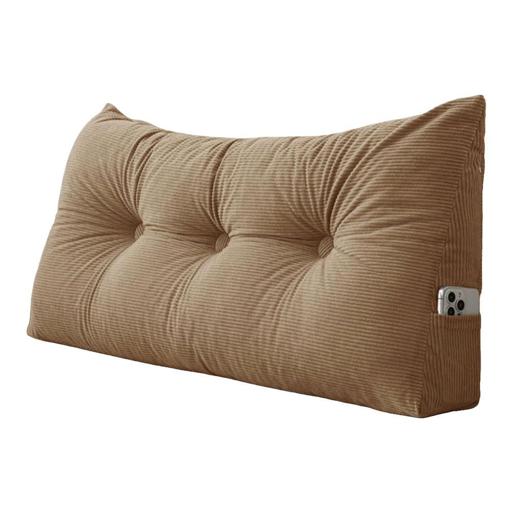 Triangular Wedge Headboard Pillow with Side Pockets Positioning Support Ergo-Triangle Headrest Lumbar Support Bed Backrest