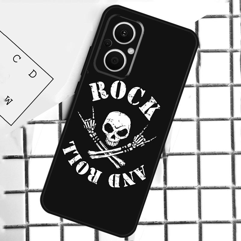 Rock Roll Skull Phone Case For OPPO Reno 13F 13 12 11 14 F 10 Pro 8T 7 8 Lite OPPO Find X9 X6 X5 X8 Pro Cover