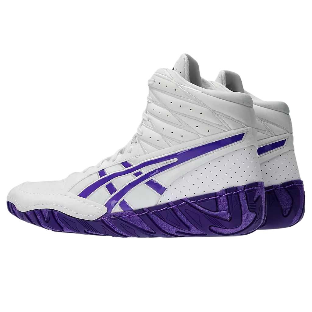 Men's Sneakers ASICS AGGRESSOR 6 Training Shoes Men's Mid-top White/Bright Amethyst