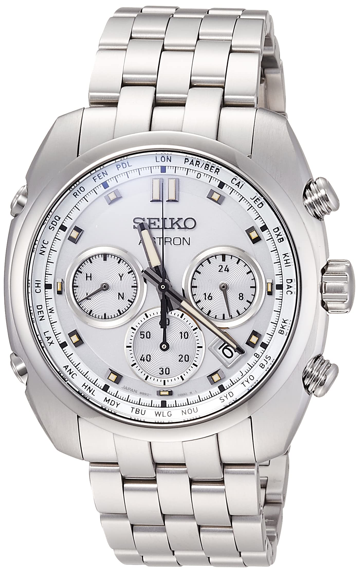

[Seiko Watch] Годинник Astron ORIGIN Series Solar Radio 8B92 Chronograph Titanium SBXY025 Men s Silver