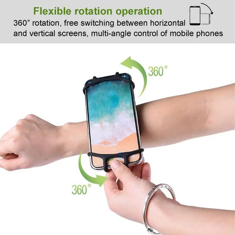 Mobile Phone Universal Wrist Phone Holder 360 Rotation Cradle Wristband Outdoor Gym Running Suitable for Mobile Phone 6