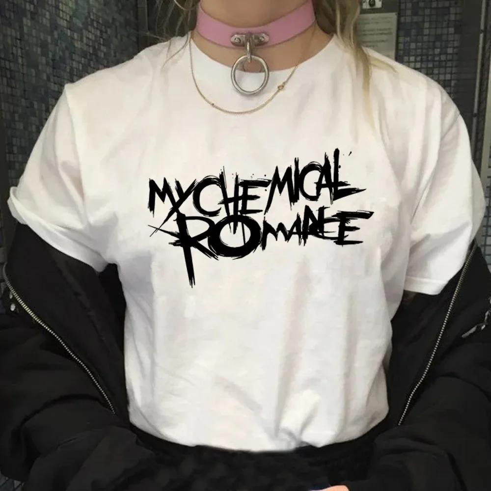 My Chemistry RoUnisextic Band Womens Tshirt Top Alexis Pattern Streetwear Halle Kuku Style Casual Wear Alexis Style Clothing S