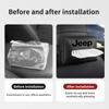Car Logo Tissue Bag Case Leather Paper Towel Storage Box For Jeep Grand Cherokee Wrangler JK Renegade Gladiator Compass AJW1
