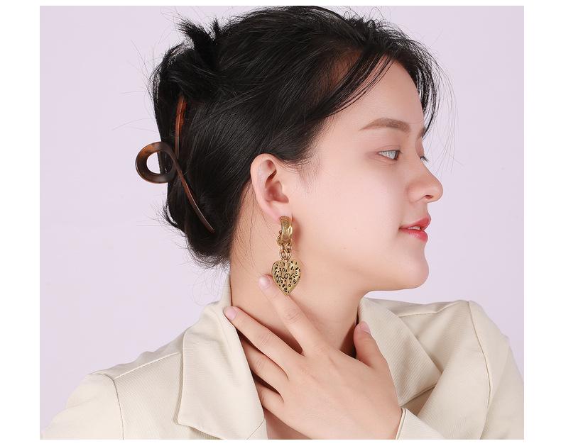 High-End Fashion Geometric Earrings Collection: Electroplated Simple All-Match Commuter Earrings