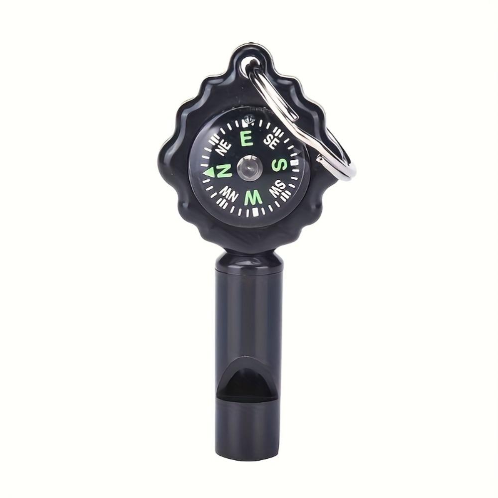 2-in-1 Camping Whistle Compass - Portable Outdoor Survival Gear with High-Precision Direction Indicator, Lightweight and Easy to Carry