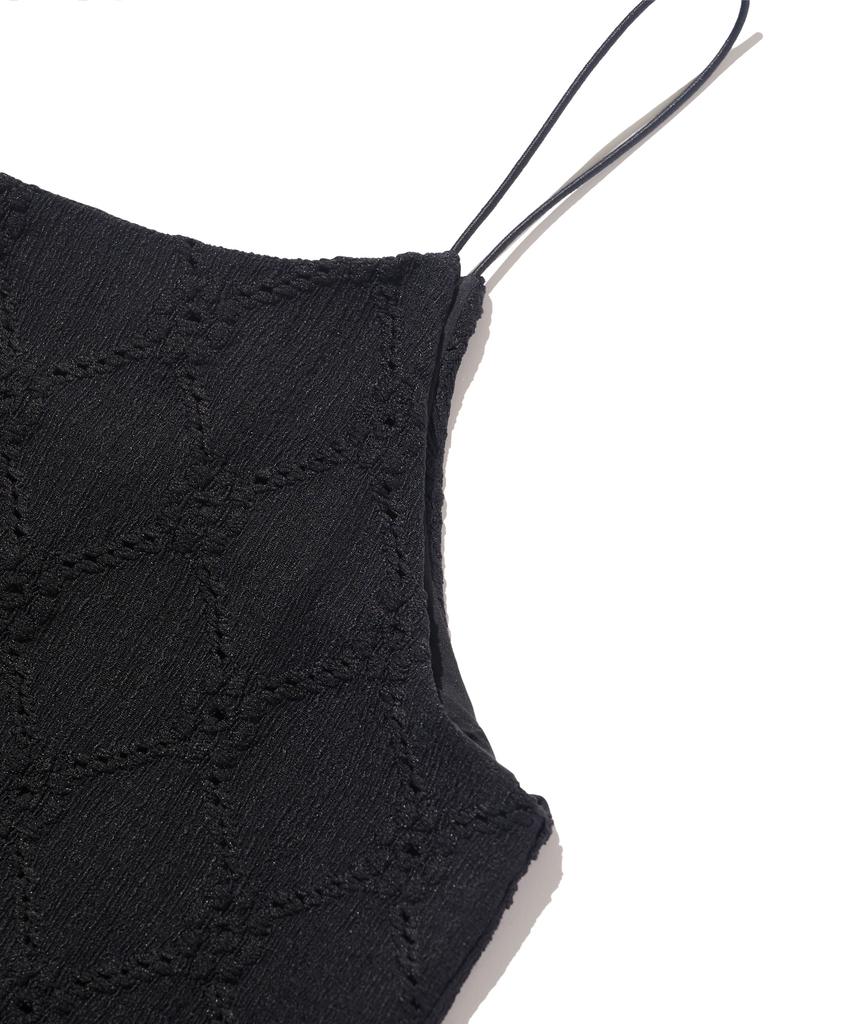 Cargo Bros For Woman Lace Layered Long Dress (Black)