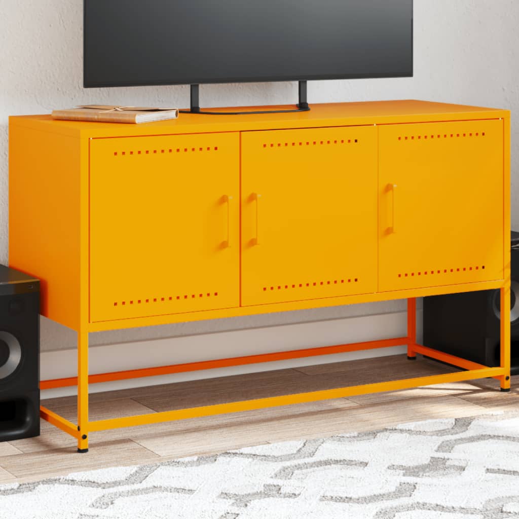 TV Stand Mustard Yellow 100.5 X 39 X 60.5 Cm Steel
