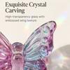 2PCS Waterproof Crystal Glass Butterfly Hooks Decorative Wall Hooks Bathroom Hook  for Living Room