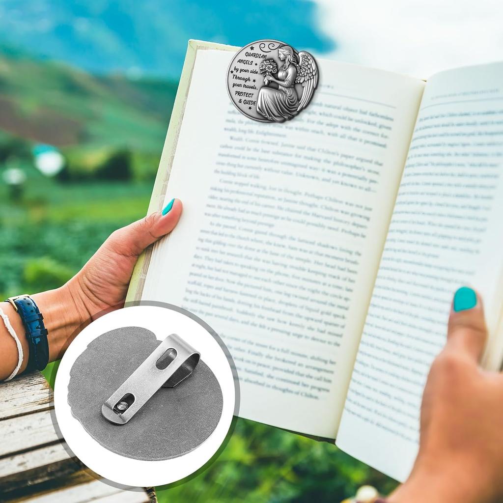 Weysat 8 Pcs Guardian Angel Visor Clips For Cars Sun Visor Clip Guardian Angels By Your Side Through Your Travels Protect And Guide Christian Car
