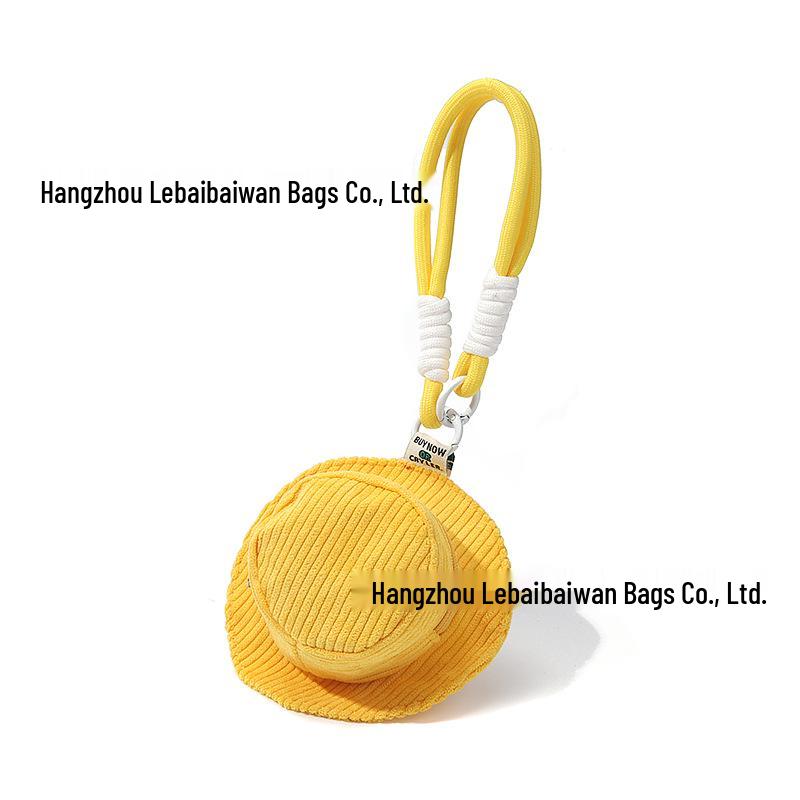 

Мини шляпа рыбака с улыбающимся лицом, кошелек для монет и подвеска-брелок жёлтый