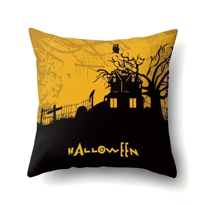 Halloween Pillowcase Car Waist Pillow Pumpkin Sofa Cushion Cover Office Home Living Room Pillowcase