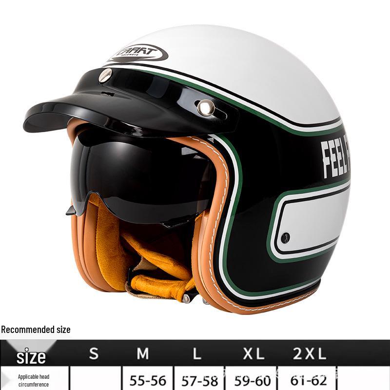 Best-Selling 3/4 DOT Motorcycle Helmet for Men & Women – Retro Scooter/Moped/Cruiser Style