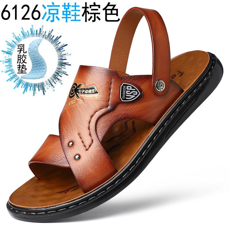 

Sandals men s 2025 new casual platform beach sandals summer wear dad non-slip wear-resistant dual-purpose slippers 44