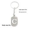 Pendentif Porte-clés 26 Lettres en Acier Inoxydable Creux - Polyvalent pour Sac à Dos, Voiture, Plaque Militaire