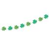 St. Patrick's Day Banner Shamrock Garland Lucky Banner Burlap Irish Garland Green Four Leaf Banner and Felt Shamrock