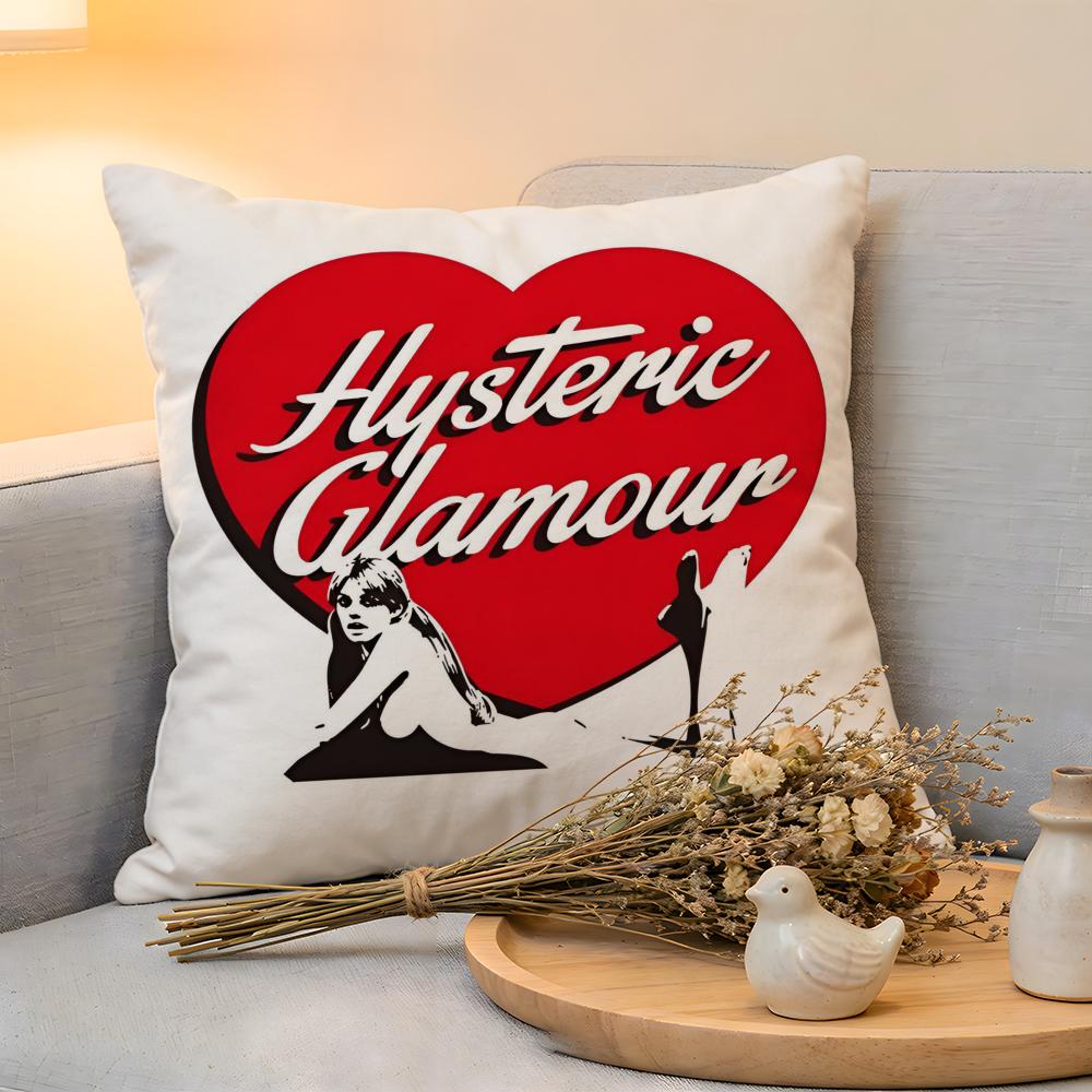 Cushion Cover Linen SkinFriendly Soft Decorative Case For Sofa Home Decor Cool HHysteric Glamour Girl Pillow cover