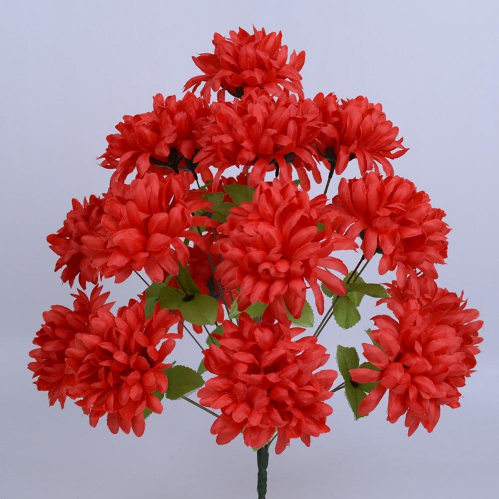 18 Heads Simulated Chrysanthemum Colorful Plastic Chrysanthemum Bundle Photography Photo Gift Mini