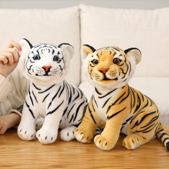 Plush Toy Rich Facial Complexion Elastic Texture Bright Color Tiger Cuddle Baby Plush Toy for Children
