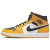 Air 1 Mid Reverse Yellow Toe Scarpe da Ginnastica da Uomo Taxi Bianco Nero 554724-701