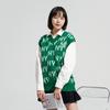 MLB New York Yankees Vintage Letter Print Knit Vest Unisex vest Neon-Green 3AKPM0331-50GNN