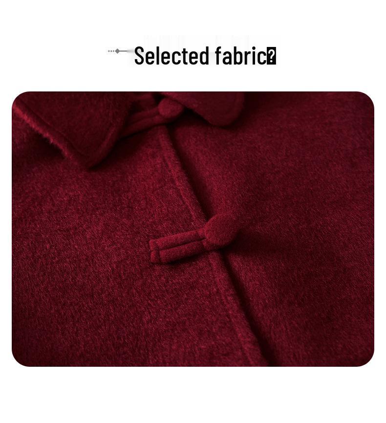New Autumn/Winter Stylish Double-Sided Wool Coat for Middle-Aged Women - Slim Fit, Short, Age-Reducing, Versatile.