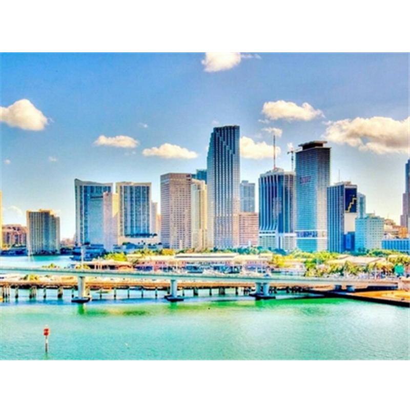 Diamond Painting Full Round Square Natural Landscape Wall Stickers Mosaic Beach Embroidery Mountain Scenery Diamond Art