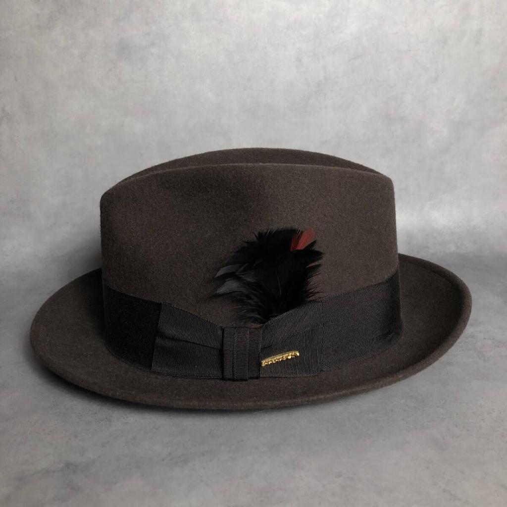 Used PQ229STETSON / CA4LA : 15th Anniversary Folded Felt Hat59cmBrown Stetson Casilla 15th Anniversary