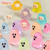 24pcs Mini Ghost Halloween Figures Resin Miniature Animals for Garden Decoration Dollhouse Micro Landscape