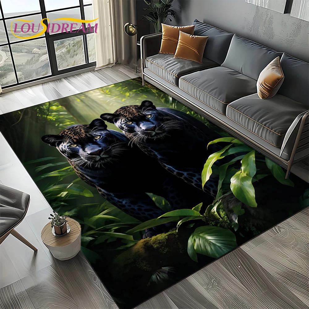 27 Style New Fierce Tiger Lion Leopard Beast Animal Wildlife Cartoon Carpet Rug for Living Room Bedroom Sofa,Non-slip Floor Mat