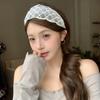 Koreanischer Stil Stickerei Spitze Stirnband Breite Ränder Netz Haarreif Elegante Schleife Haarband Damen