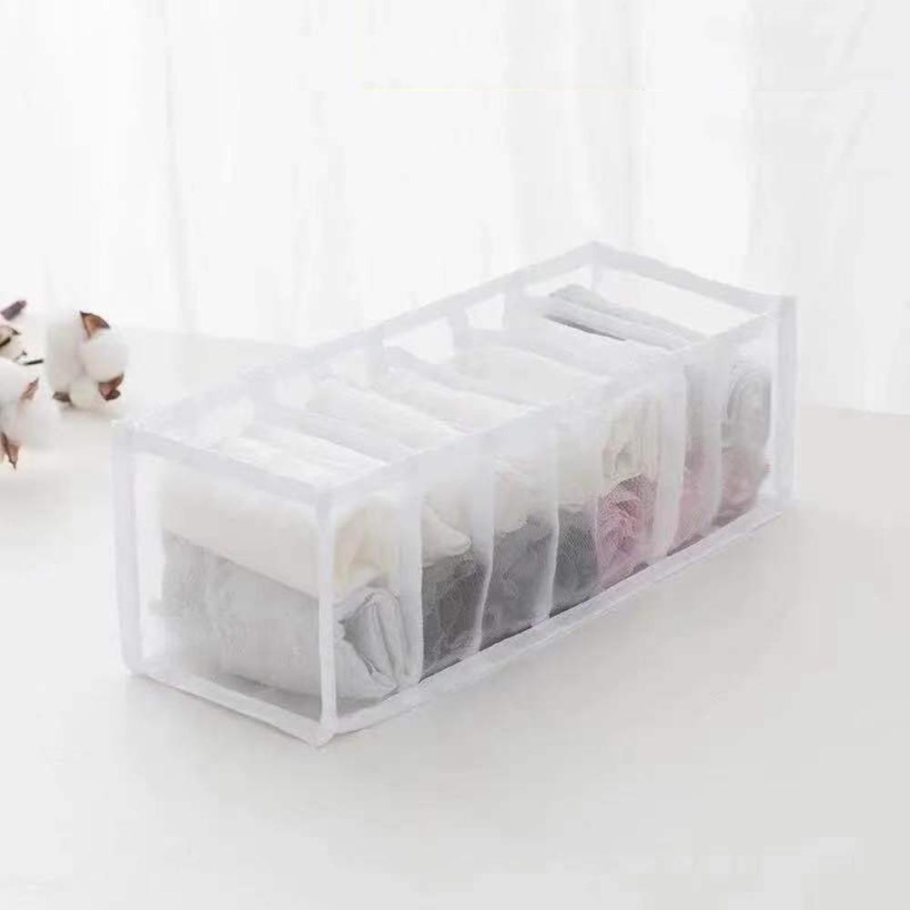 Divider Box Storage Box Organizer Drawer Divider Underwear Drawer Organizer  Underpants Storage White 7 Grids