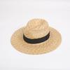 Mode Sommer Damen Breitkrempiger Naturstrohhut Chapeau Damen Sonnenhüte Boater Schwarz Panama Strandhut Sombrero Mujer Fedora Hut