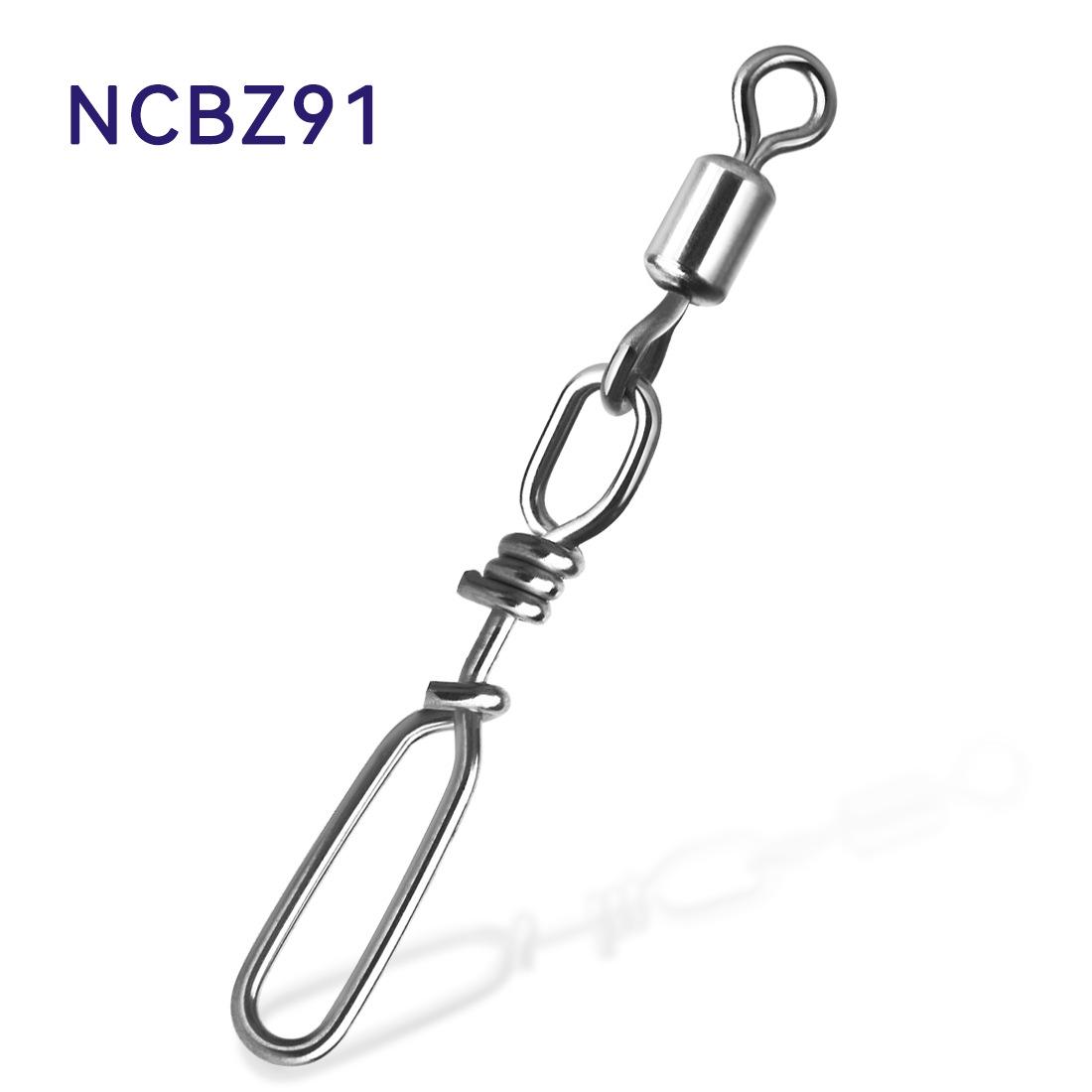 

Соединитель кончика удилища из нержавеющей стали с вертлюгом и предохранительной застежкой для рыболовных снастей. M# Length 33mm [25 pieces]