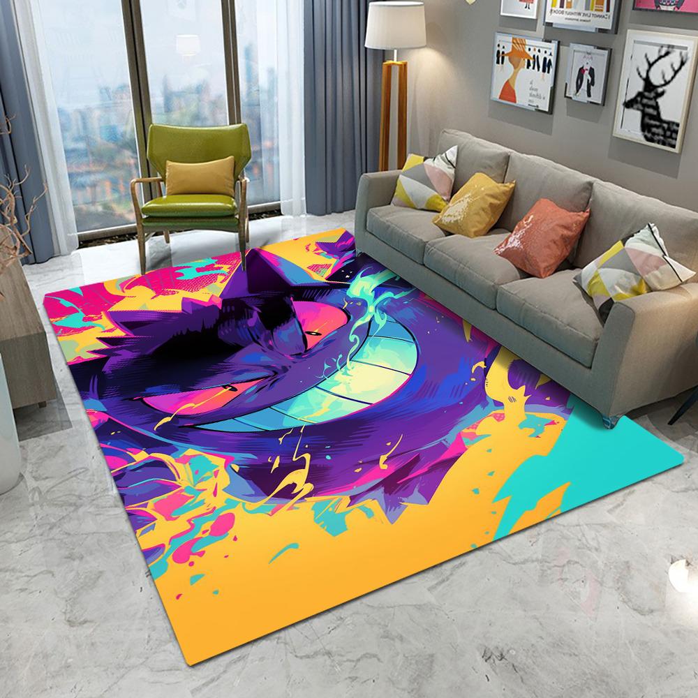 

Килимок Pokemon Gengar для вітальні, спальні, кухні, дивана, столу, балкона, вхідного килимка, нековзкий, домашній, милий, мультяшний, декоративний килимок 50X80CM