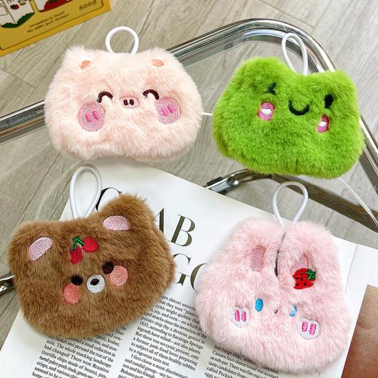 1 Set Self-heating Hand Warmer Lanyard Design Lovely Animal Shape Plush Adorable Winter Mini Hand Warmer for Office